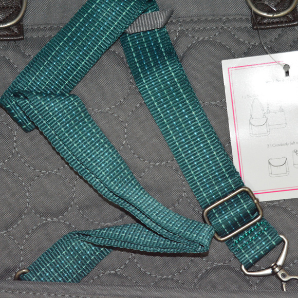 Backpack Purse Quilted Dots Gray - Picture 5 of 5